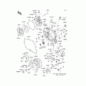 Схема узла: Крышка двигателя для Kawasaki KLX250 KLX250