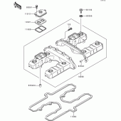 Схема вузла: Клапанна кришка Kawasaki ZR1100 Zephyr 1100