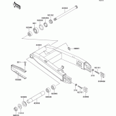 Схема узла: Задний рычаг (Маятник) для Kawasaki ZX600 Ninja ZX-6R