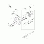 Схема узла: Ступица заднего колеса для Kawasaki KX500