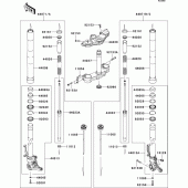 Схема узла: Вилка передней оси для Kawasaki ZX1000 Z1000SX ABS
