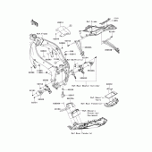 Схема вузла: Кріплення двигуна для Kawasaki ZX636 Ninja ZX-6R