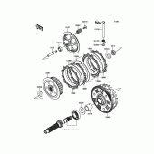 Схема узла: Сцепление для Kawasaki EX650 ER-6F ABS