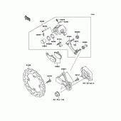 Схема узла: Задний тормоз для Kawasaki KLE650 Versys 650