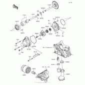 Схема узла: Масляный насос & Масляный фильтр для Kawasaki ZX1000 Ninja 1000 ABS