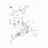 Схема узла: Воздушный фильтр для Kawasaki ER500 ER-5