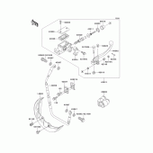 Схема узла: Передний тормозной цилиндр для Kawasaki KX250/ KX252 KX250