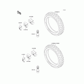 Схема узла: Шины для Kawasaki EX500 EX500