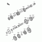 Схема вузла: Трансмісія для Kawasaki KX85 KX85