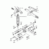 Схема узла: Задняя подвеска для Kawasaki KL650 KLR650
