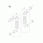 Схема узла: Подвеска/амортизатор для Kawasaki EN500 Vulcan 500 LTD