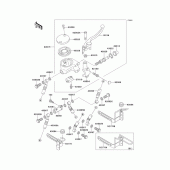 Схема вузла: Передній гальмівний циліндр для Kawasaki VN1500 VN1500 Classic Tourer