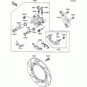 Схема вузла: Заднє гальмо для Kawasaki ZX600 GPX600R