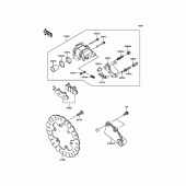 Схема вузла: Заднє гальмо для Kawasaki BX250 NINJA 250SL