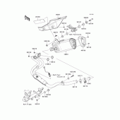 Схема вузла: Вихлопна система для Kawasaki EX250 Ninja 250