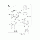 Схема вузла: Панель приладів для Kawasaki BJ250 250TR