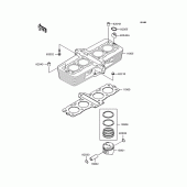 Схема вузла: Циліндр & Поршень для Kawasaki ZR400 Zephyr X