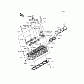 Схема вузла: Головка циліндра для Kawasaki ZG1400 1400GTR ABS