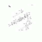 Схема узла: Копирный вал & Вилки для Kawasaki ER400 ER-4N