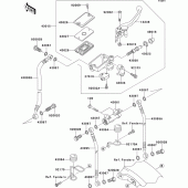 Схема вузла: Передній гальмівний циліндр Kawasaki ZR1200 ZRX1200