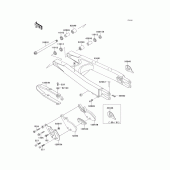 Схема вузла: Задній важіль (Маятник) для Kawasaki KLX300R