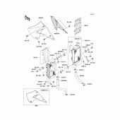 Схема узла: Радиатор для Kawasaki KX125