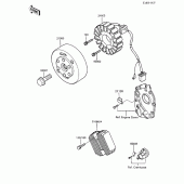 Схема вузла: Генератор для Kawasaki ZX600 Ninja 600R
