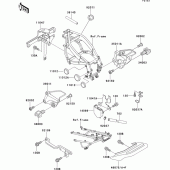 Схема узла: Батарейный отсек для Kawasaki ZX600 ZZ-R600
