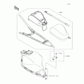 Схема вузла: Аксесуар (танк bag) для Kawasaki EX650 Ninja 650 ABS