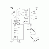 Схема вузла: Задній гальмівний циліндр для Kawasaki ZG1000 Concours