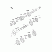 Схема узла: Трансмиссия для Kawasaki KX100