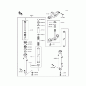 Схема вузла: Вилка передньої осі для Kawasaki EX500 GPZ500S