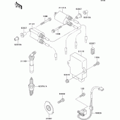 Схема узла: Система зажигания для Kawasaki ZX600 ZZ-R600