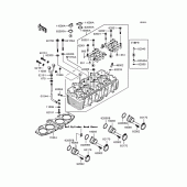Схема вузла: Головка циліндра для Kawasaki ZR400 ZRX