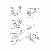 Схема узла: Подножки для Kawasaki ZX1400 Ninja ZX-14
