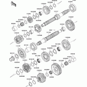 Схема узла: Трансмиссия для Kawasaki ZR1000 Z1000 ABS