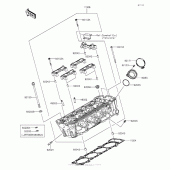 Схема вузла: Головка циліндра для Kawasaki ZX1000 Ninja 1000 ABS
