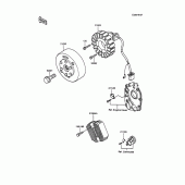 Схема вузла: Генератор для Kawasaki ZX600 GPX600R