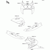 Схема вузла: Decals(green/white)(zx750-l3) для Kawasaki ZX750 ZXR750