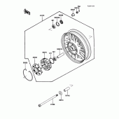 Схема вузла: Ступиця заднього колеса для Kawasaki ZG1200 Voyager XII