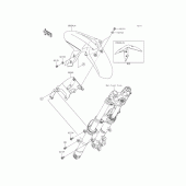 Схема вузла: Переднє крило для Kawasaki ER250 Z250 ABS