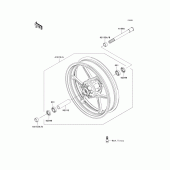 Схема узла: Ступица переднего колеса для Kawasaki EX650 Ninja 650