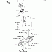 Схема вузла: Колінвал/поршень для Kawasaki ZX636 Ninja ZX-6R ABS