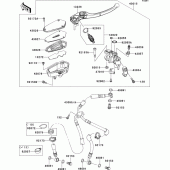 Схема узла: Передний тормозной цилиндр для Kawasaki ZR1000 Z1000