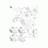 Схема вузла: Паливний бак для Kawasaki KX100