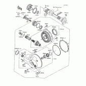Схема вузла: Drive shaft/final gear(1/2) для Kawasaki VN1500 Vulcan 88