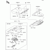 Схема узла: Сиденье (1/2) для Kawasaki ZR1000 Z1000