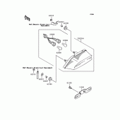 Схема вузла: Задній ліхтар (Стоп-сигнал) для Kawasaki ZR400 ZRX-II