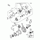 Схема вузла: Starter motor для Kawasaki VN1500 Vulcan 1500L