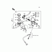 Схема узла: Передний тормозной цилиндр для Kawasaki ZX636 Ninja ZX-6R ABS KRT Edition